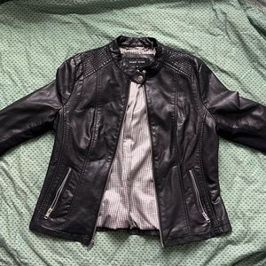 Black leather jacket